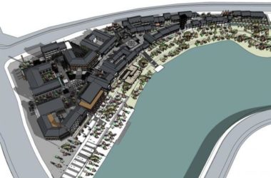 Sketchup商业模型|多层商业街,新中式风格-BIM建筑网