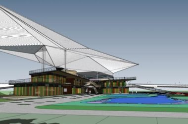 Sketchup商业模型|多层商业,滨水景观,现代风格-BIM建筑网