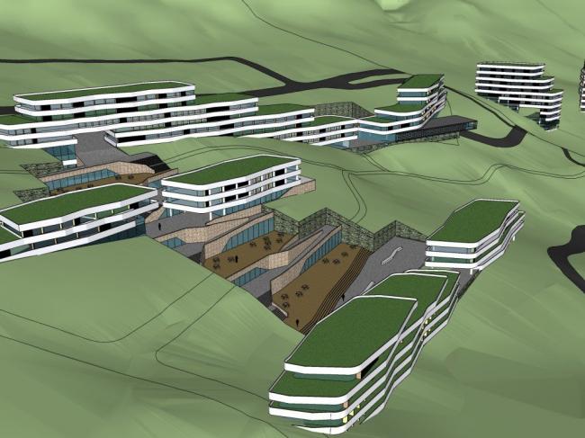 Sketchup商业模型|多层商业建筑,现代风格 Sketchup商业模型|多层商业建筑,现代风格