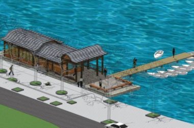 Sketchup景观模型|乡镇旅游区,游船码头,景观,亭子,单层,中式,茶馆-BIM建筑网
