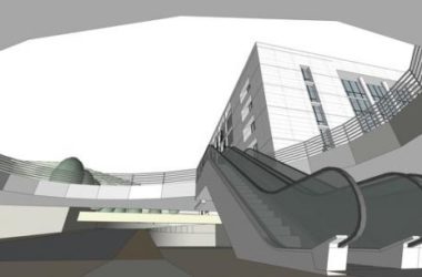 Sketchup医院模型|高层医院,医疗建筑,天井,山地,现代风格-BIM建筑网