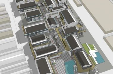 Sketchup商业模型|旧厂房改造商业街,新中式风格-BIM建筑网