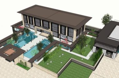 Sketchup商业模型|商业会所,新中式风格-BIM建筑网