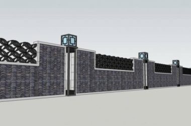Sketchup素材模型|围墙,中式风格,建筑构件-BIM建筑网