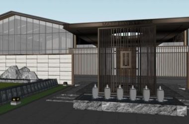Sketchup商业模型|售楼处,现代风格,商业建筑-BIM建筑网