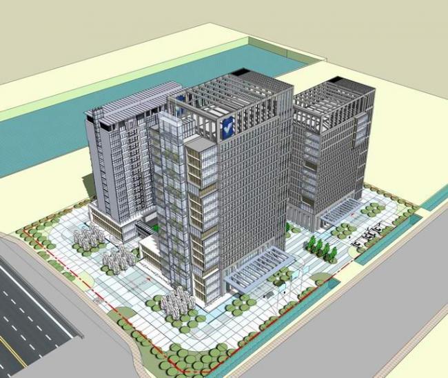 Sketchup办公模型|高层办公楼,现代风格 Sketchup办公模型|高层办公楼,现代风格