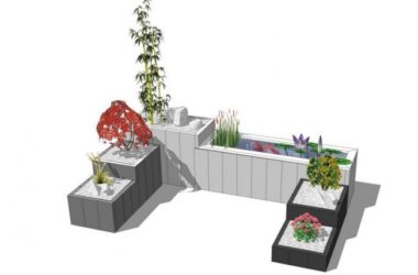Sketchup素材模型|水景,灌木,景观-BIM建筑网