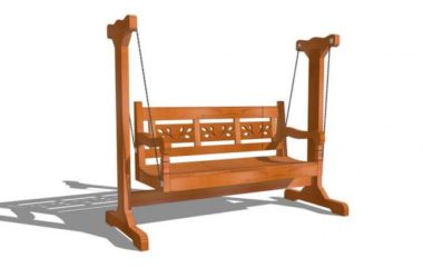 Sketchup素材模型|秋千椅子,景观,素材组件-BIM建筑网