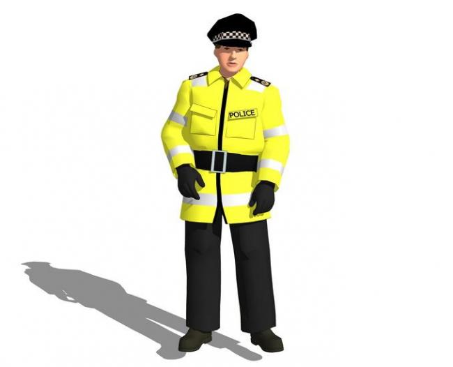 Sketchup素材模型|3D人物,警察 Sketchup素材模型|3D人物,警察