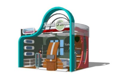 Sketchup素材模型|贩卖亭,售卖亭,小卖部-BIM建筑网