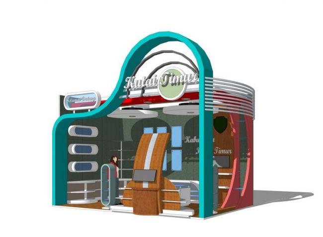 Sketchup素材模型|贩卖亭,售卖亭,小卖部 Sketchup素材模型|贩卖亭,售卖亭,小卖部