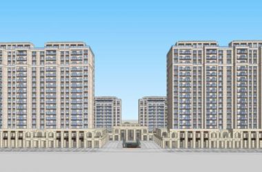 Sketchup商业模型|高层住宅,底层商业,新古典风格-BIM建筑网