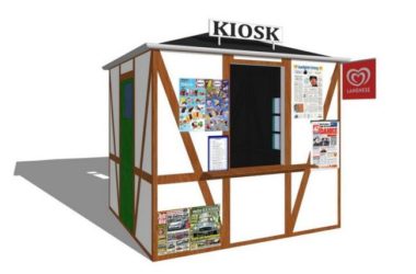 Sketchup素材模型|贩卖亭,售卖亭,小卖部,服务站-BIM建筑网
