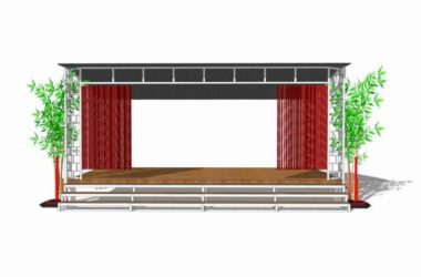 Sketchup素材模型|户外舞台,室外舞台-BIM建筑网