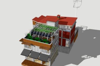 Sketchup商业模型|集装箱建筑,住宅,小酒馆-BIM建筑网