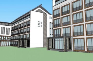 Sketchup办公模型|多层,酒店办公,中式风格-BIM建筑网