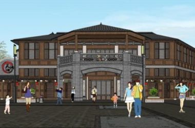 Sketchup商业模型|多层商业街,中式风格-BIM建筑网