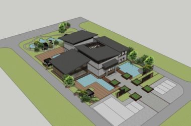 Sketchup商业模型|多层会所,商业建筑,新中式风格-BIM建筑网