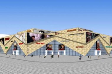 Sketchup商业模型|集中商业街,多层商业综合体,现代风格-BIM建筑网