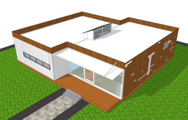 Sketchup素材模型|集装箱建筑 Sketchup素材模型|集装箱建筑