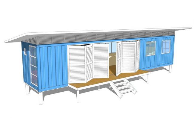 Sketchup素材模型|集装箱建筑 Sketchup素材模型|集装箱建筑