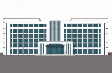 Sketchup办公模型|多层办公楼,新中式风格,徽派-BIM建筑网
