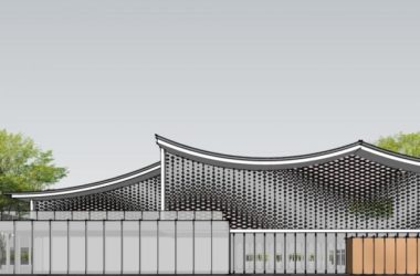 Sketchup商业模型|多层售楼处,商业建筑,新中式风格-BIM建筑网