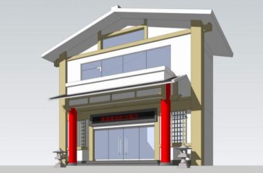 Sketchup素材模型|商业门头,中式风格-BIM建筑网