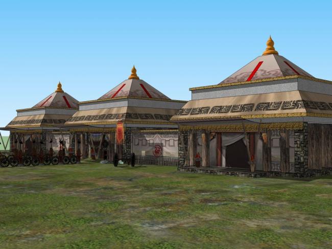 Sketchup古建筑模型|景观建筑,古典风格 Sketchup古建筑模型|景观建筑,古典风格
