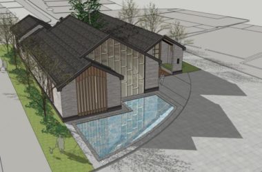 Sketchup商业模型|会所,商业建筑,新中式风格,娱乐休闲设施-BIM建筑网