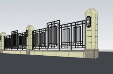 Sketchup素材模型|建筑构件,围墙,护栏 #,新古典风格-BIM建筑网