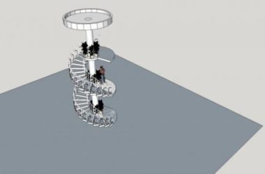 Sketchup素材模型|旋转楼梯,构件,素材-BIM建筑网