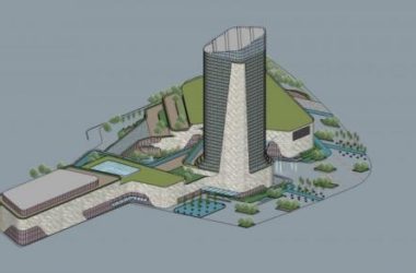 Sketchup办公模型|高层商业办公楼,现代风格,酒店,商场,商业裙房-BIM建筑网