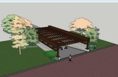 Sketchup素材模型|地下车库入口,现代风格-BIM建筑网