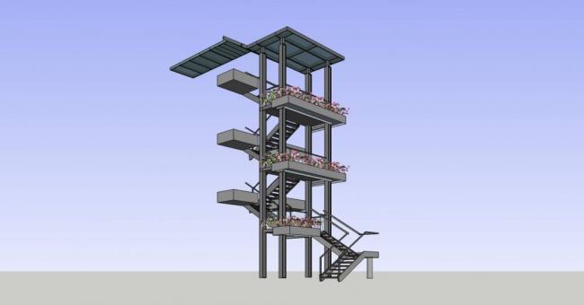 Sketchup素材模型|建筑构件,楼梯,多层 Sketchup素材模型|建筑构件,楼梯,多层