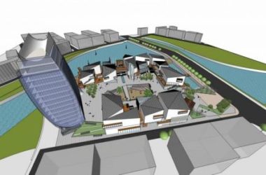 Sketchup商业模型|高层酒店办公,商场,多层商业裙房,现代风格,综合商业街-BIM建筑网