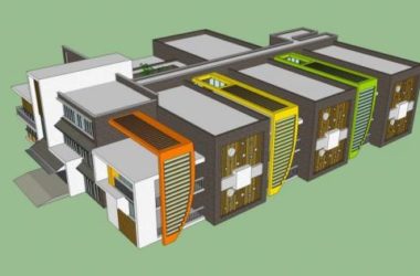 Sketchup学校模型|多层幼儿园,现代风格,教育建筑-BIM建筑网