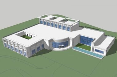 Sketchup商业模型|L型会所,多层商业会所,现代风格-BIM建筑网