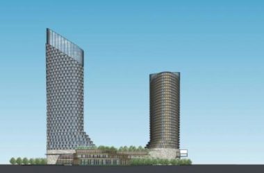 Sketchup办公模型|高层办公楼,酒店,商业裙房,现代风格-BIM建筑网