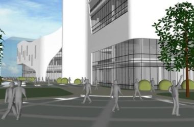 Sketchup办公模型|高层写字楼,办公,商业裙房,现代风格-BIM建筑网