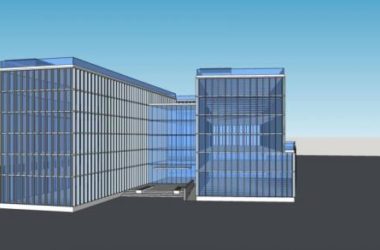 Sketchup办公模型|多层办公楼,现代风格,公务局-BIM建筑网