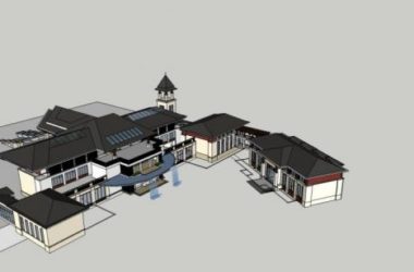Sketchup商业模型|多层商业会所,东南亚风格-BIM建筑网