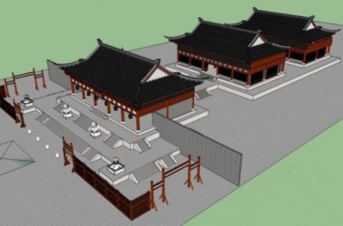 Sketchup古建筑模型|开封府,中式风格,古建,单层-BIM建筑网