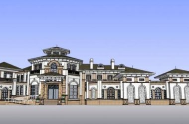 Sketchup商业模型|多层商业会所,欧式,古典风格-BIM建筑网