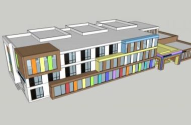 Sketchup学校模型|多层幼儿园,现代风格,教育建筑-BIM建筑网