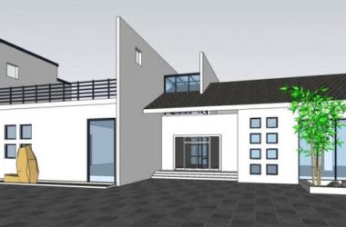 Sketchup商业模型|多层商业会所,新中式风格-BIM建筑网