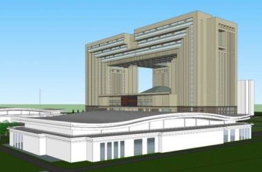 Sketchup办公模型|高层写字楼,政府军事行政机关办公楼,现代风格-BIM建筑网