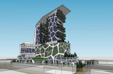 Sketchup办公模型|高层生态办公楼,写字楼,现代风格,异形,酒店-BIM建筑网
