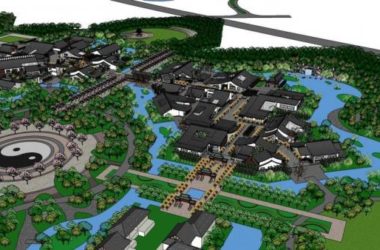 Sketchup商业模型|多层商业街,中式风格,景观-BIM建筑网