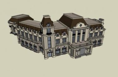 Sketchup商业模型|多层商业会所,法式,古典风格-BIM建筑网